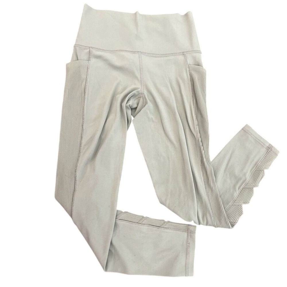 Athleta Salutation Leggings‎ XS Cutout Yoga Athleisure Stash Pocket 7/8